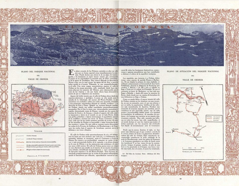 Artículo sobre Ordesa publicado en la revista de abril de 1927