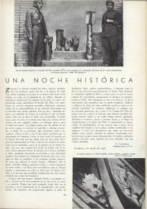 'Una noche histórica', artículo publicado en agosto de 1936