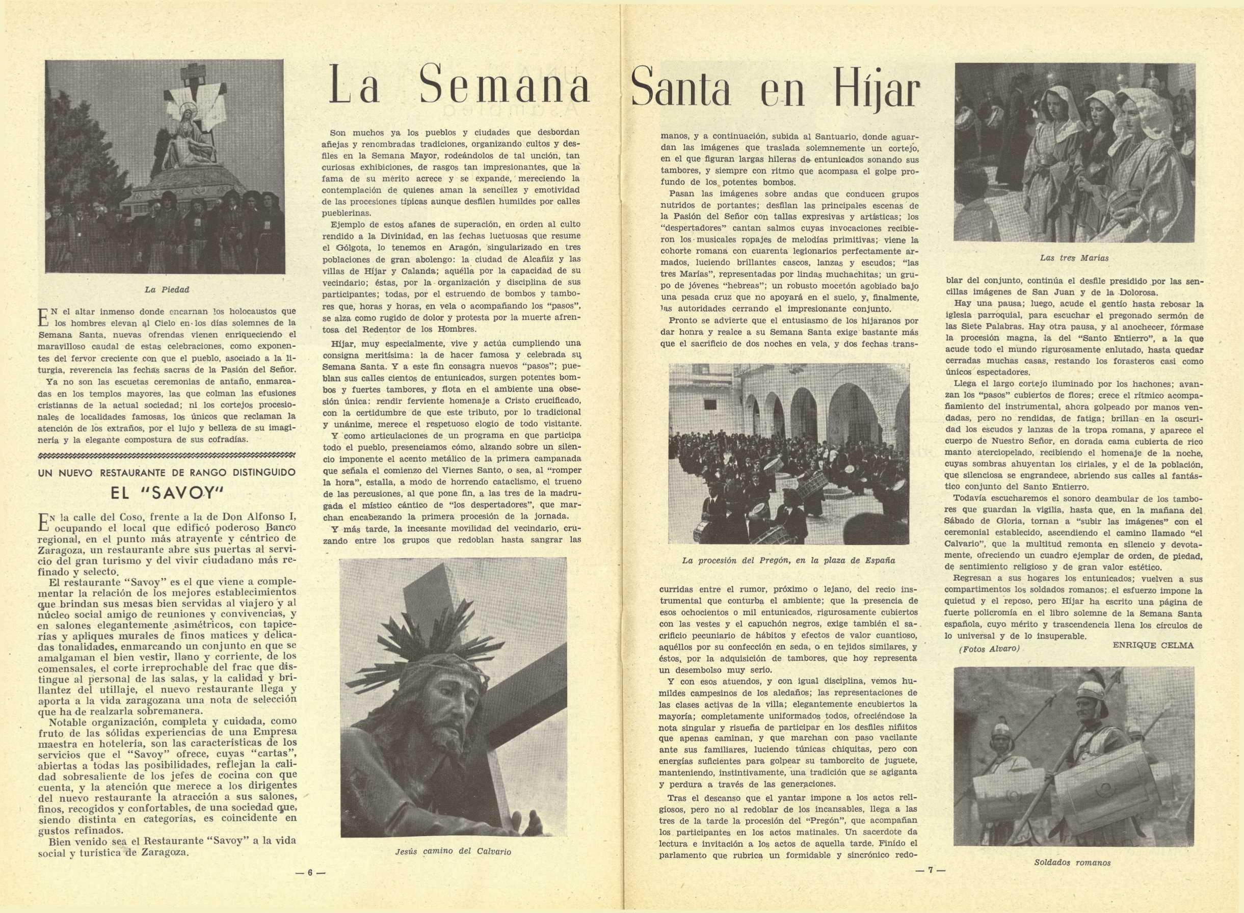 La Semana Santa en Híjar (enero de 1952)