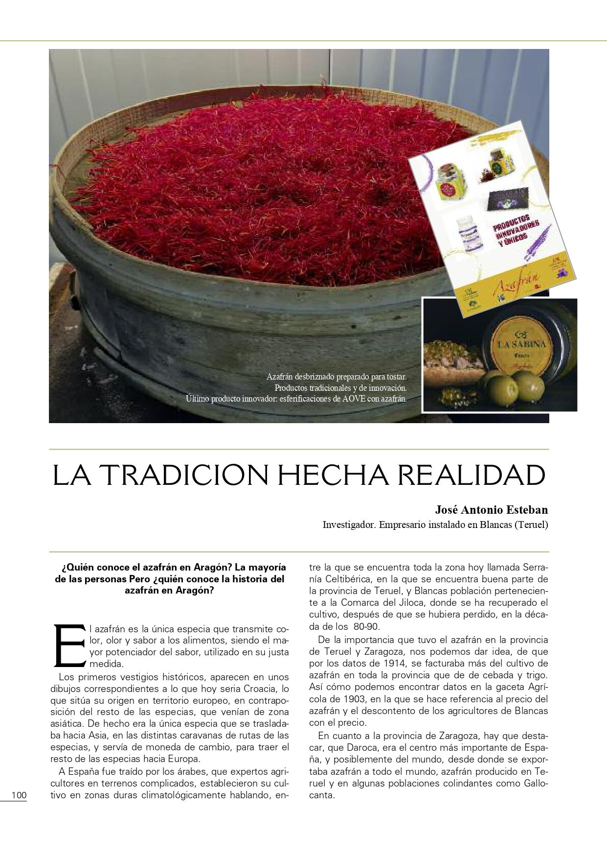 Artículo sobre el azafrán publicado en la revista de junio de 2023