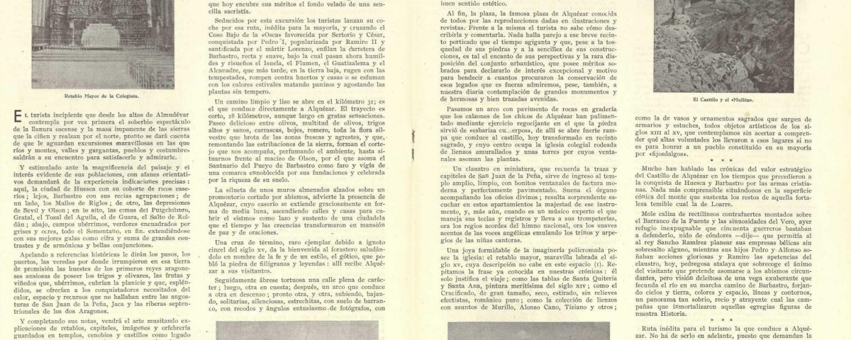 Artículo sobre Alquézar publicado en abril de 1948