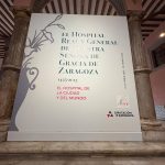 Cartel de la exposición sobre el Hospital de Nuestra Señora de Gracia en el Palacio de Sástago